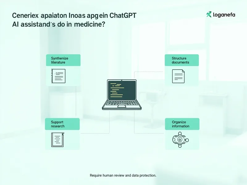Profissional revisando campos clínicos anonimizados antes de usar um assistente digital