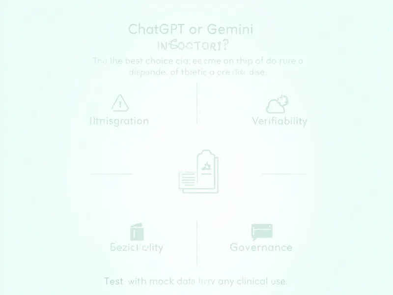 Tela dividida com um médico analisando respostas em dois assistentes de inteligência artificial